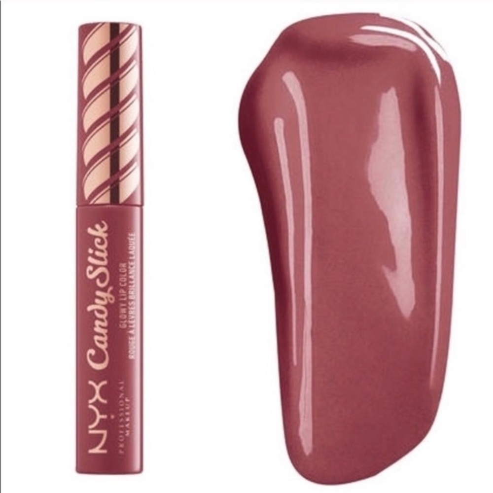 NYX Lip candy slick glowy S’More Please​ neutral pink mauve NWT gloss lipstick